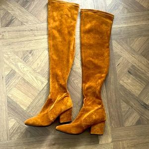 Brown suede size 8 stretchy over the knee boots - bnwot